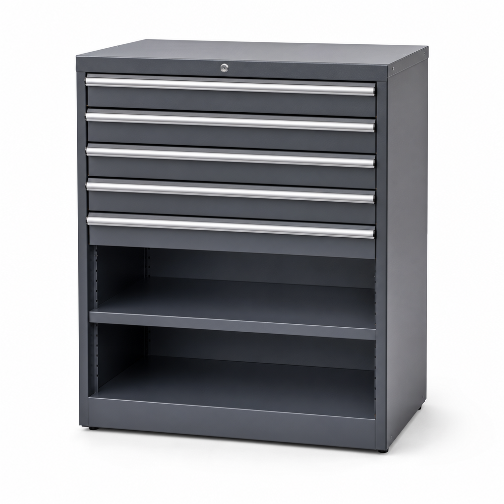 Steel Tool Cabinet with Drawers and Shelf 1000x1050mm