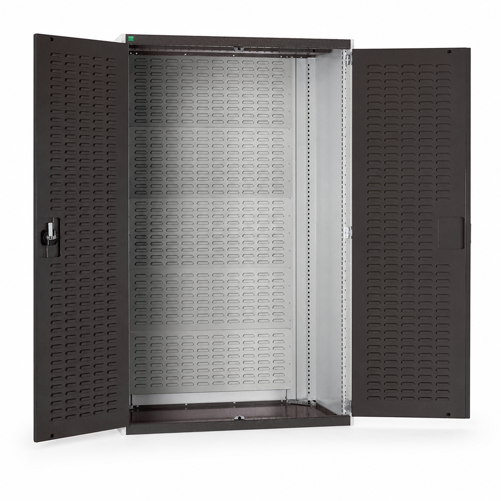 Steel Tool Cabinet with Louvre Back and Storage Doors 1200x1050x650mm