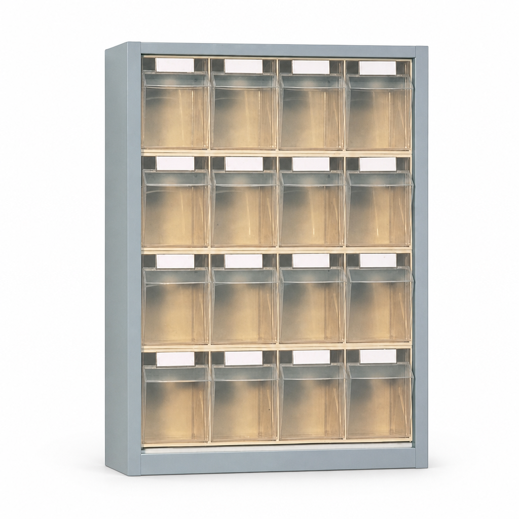 Steel Tool Storage Cabinet with Bins and Drawers
