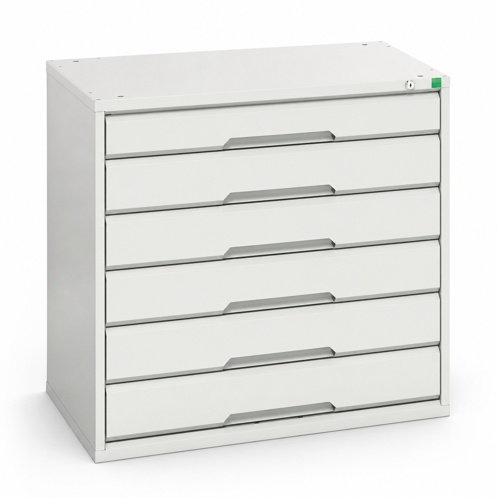 Steel Tool Storage Cabinet With Multi-Height Drawers 800x800x550mm