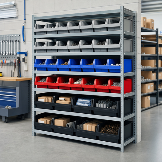 Stock and Pick Bin Shelving Bay 1600h x 1120w