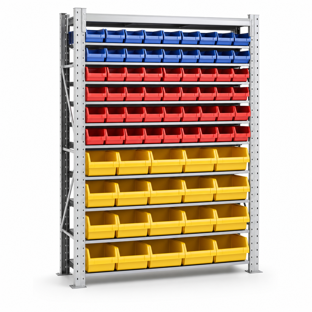 Stock and Pick Bin Shelving Bay 1600h x 1120w