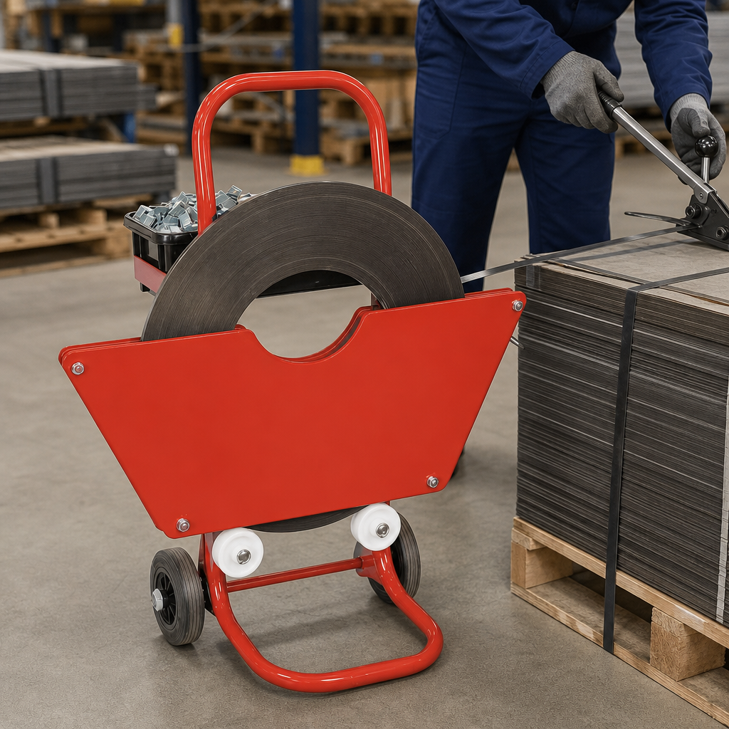 Strapping Trolley Dispenser for Steel Strapping Reels