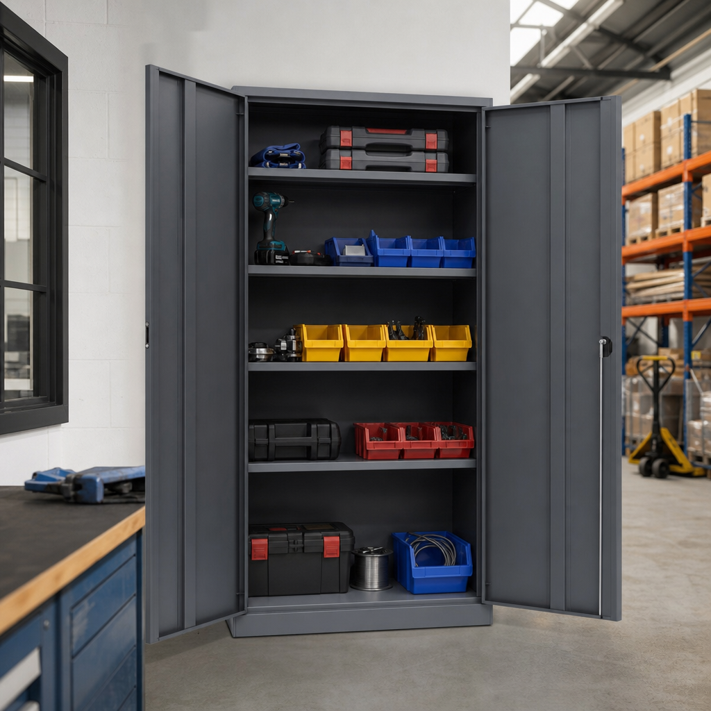 Strong Lockable Double Door Metal Cupboards