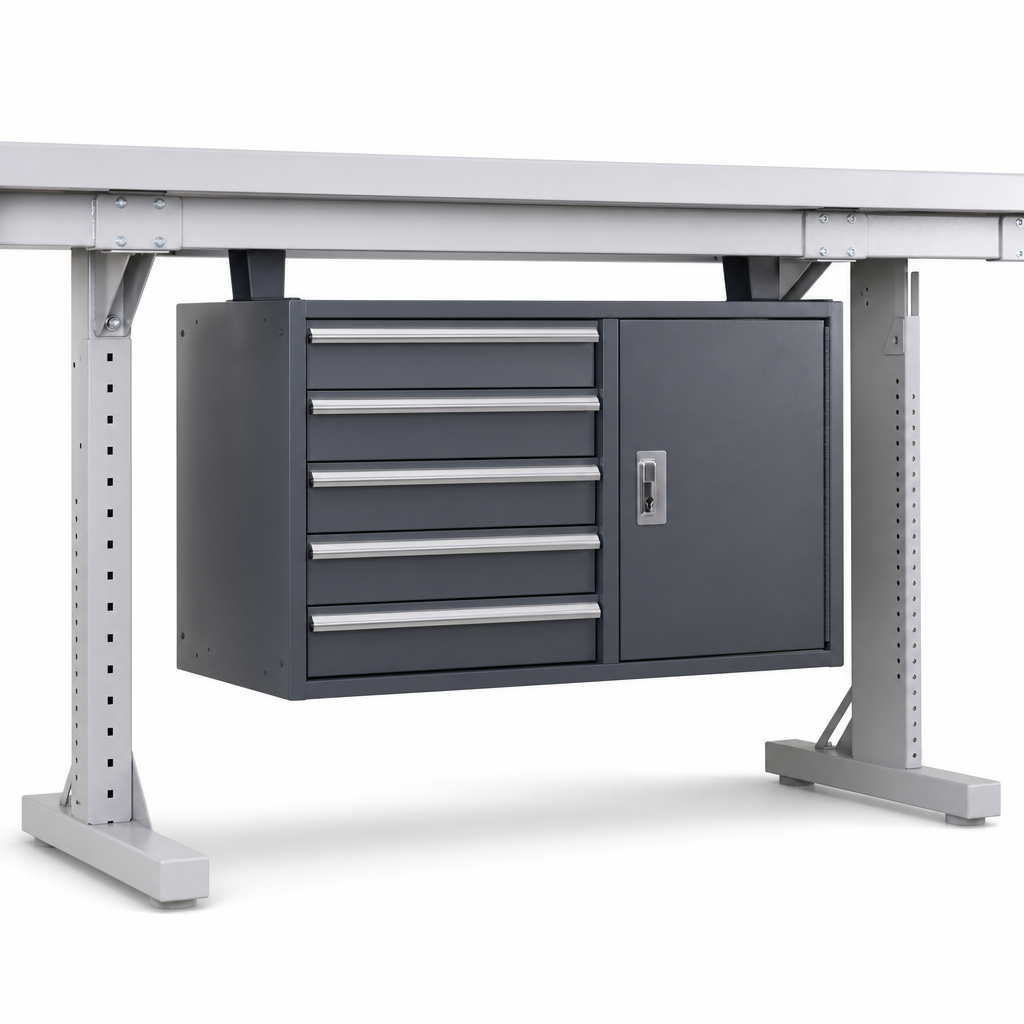Suspended Tool Cabinets for Cantilever and Framework Workbenches