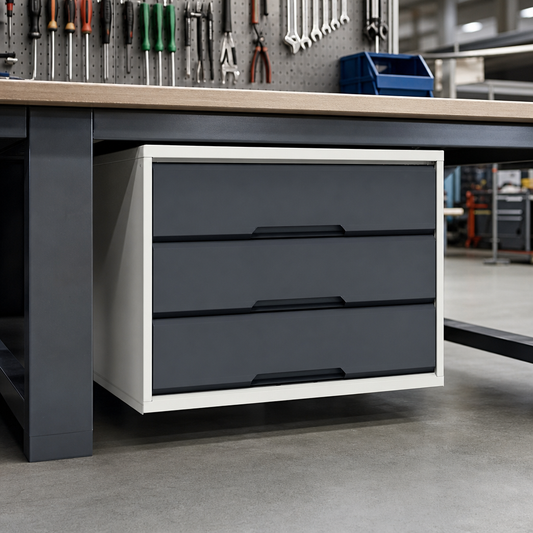 Suspended Under Bench Steel Storage Cabinet 600x800x550mm