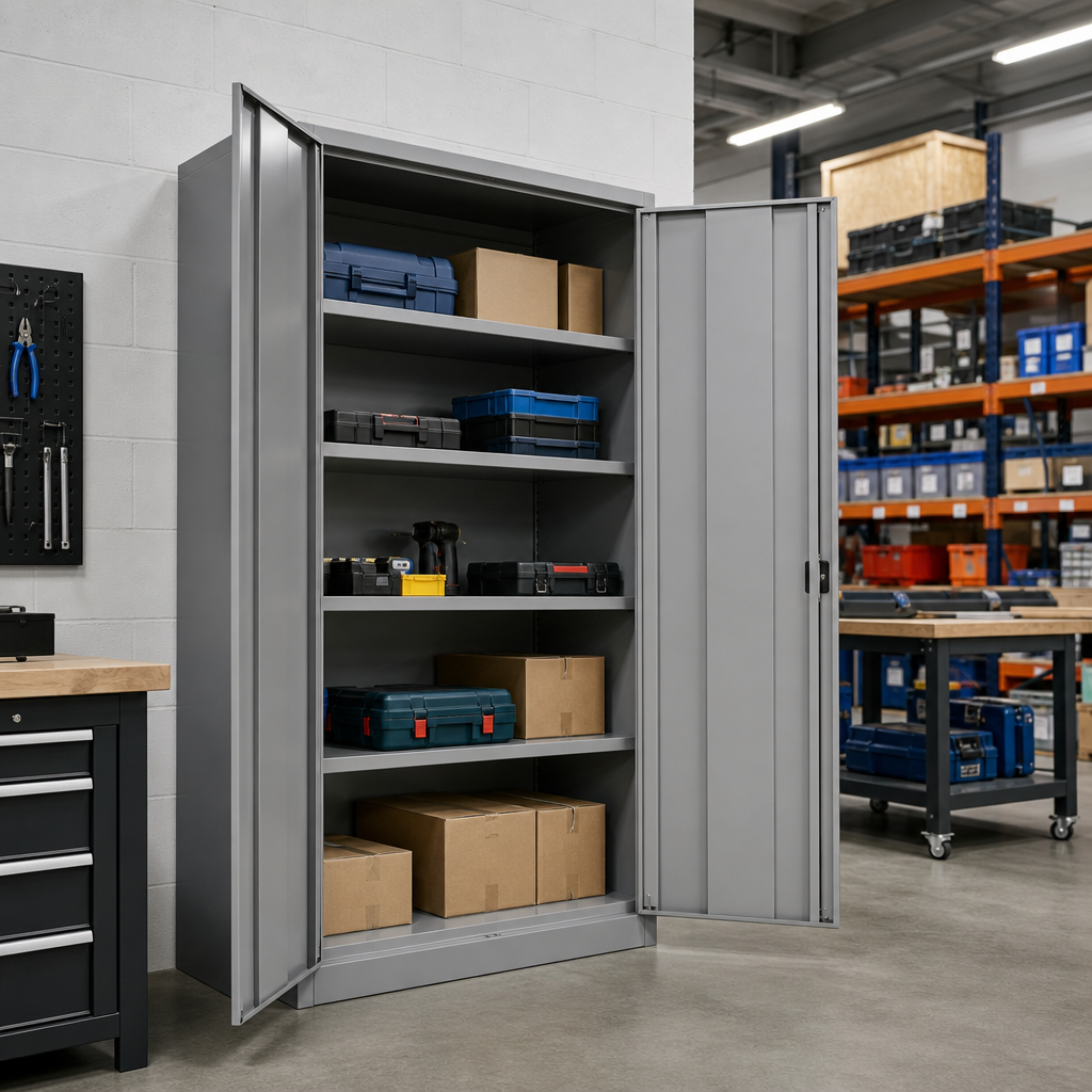 Tall Economy Metal Cupboards 1950mm High