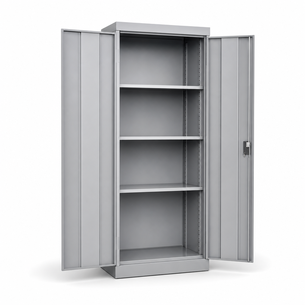 Tall Metal Storage Cupboard with 4 Shelves 2000 x 800mm