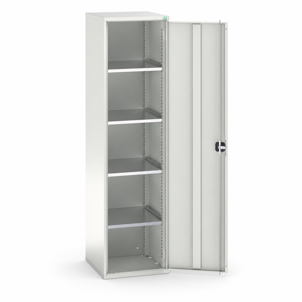 Tall Metal Storage Cupboard with 4 Shelves 2000x525x550mm