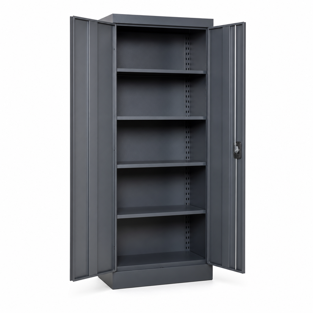 Tall Metal Storage Cupboard with Adjustable Shelves 2000x800x350mm