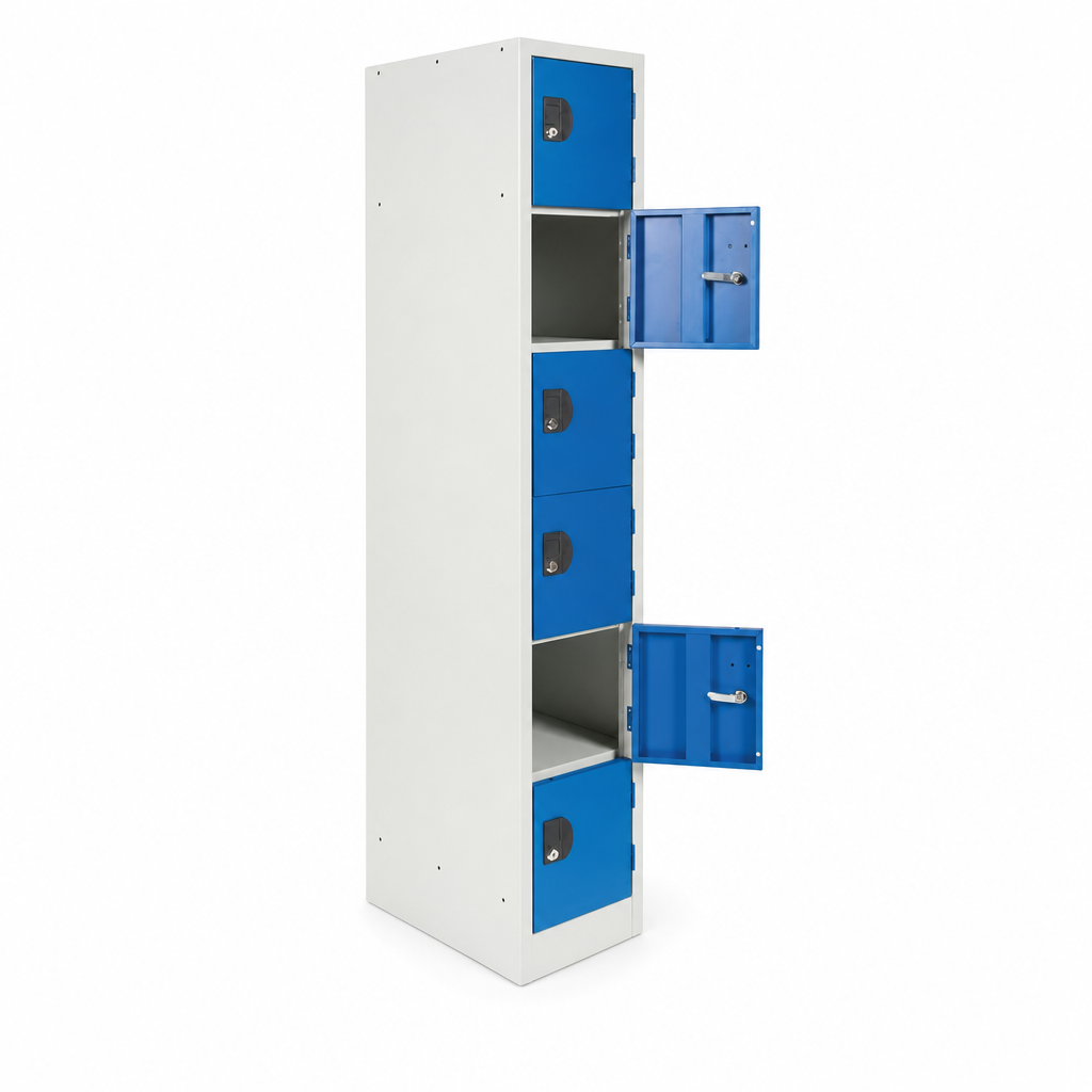 Tall Metal Storage Locker Unit with 6 Doors - 1800mm High