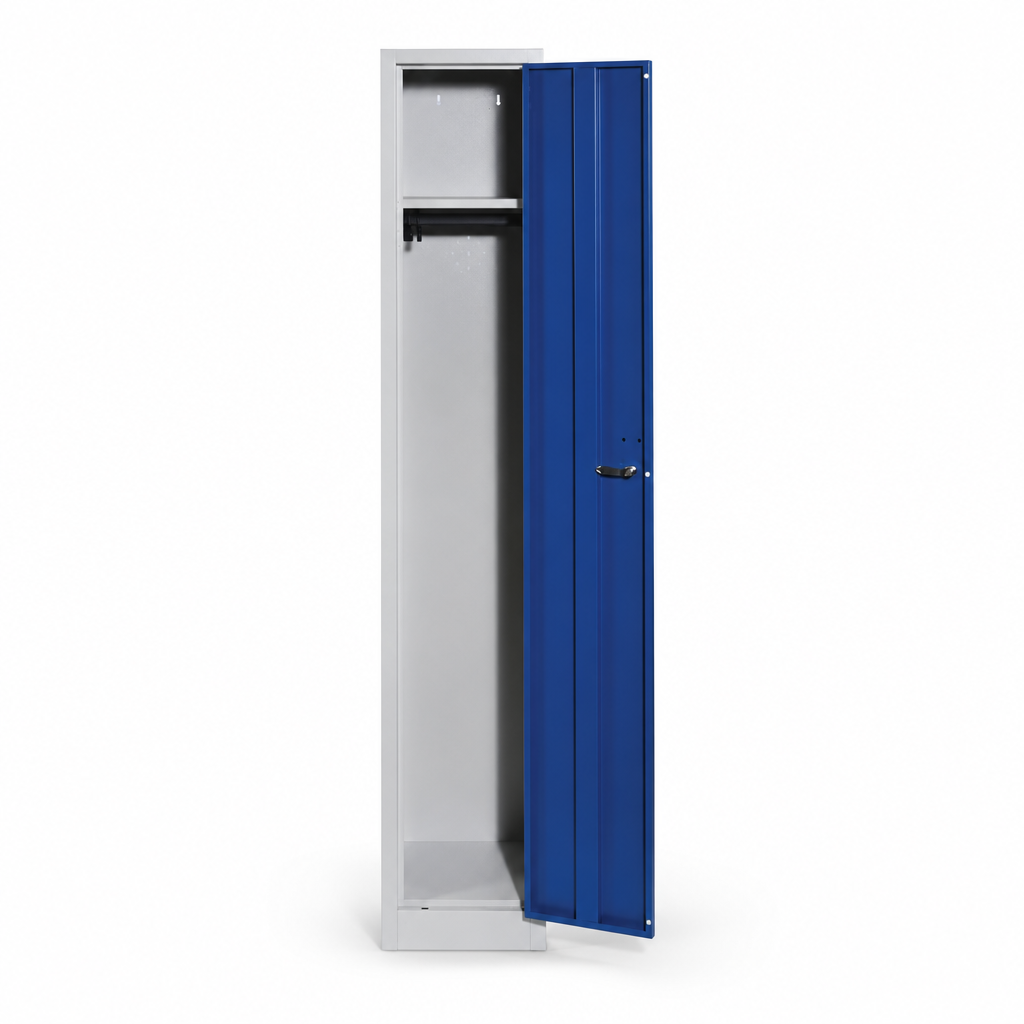 Tall Metal Storage Locker with Cylinder Lock and Hat Shelf