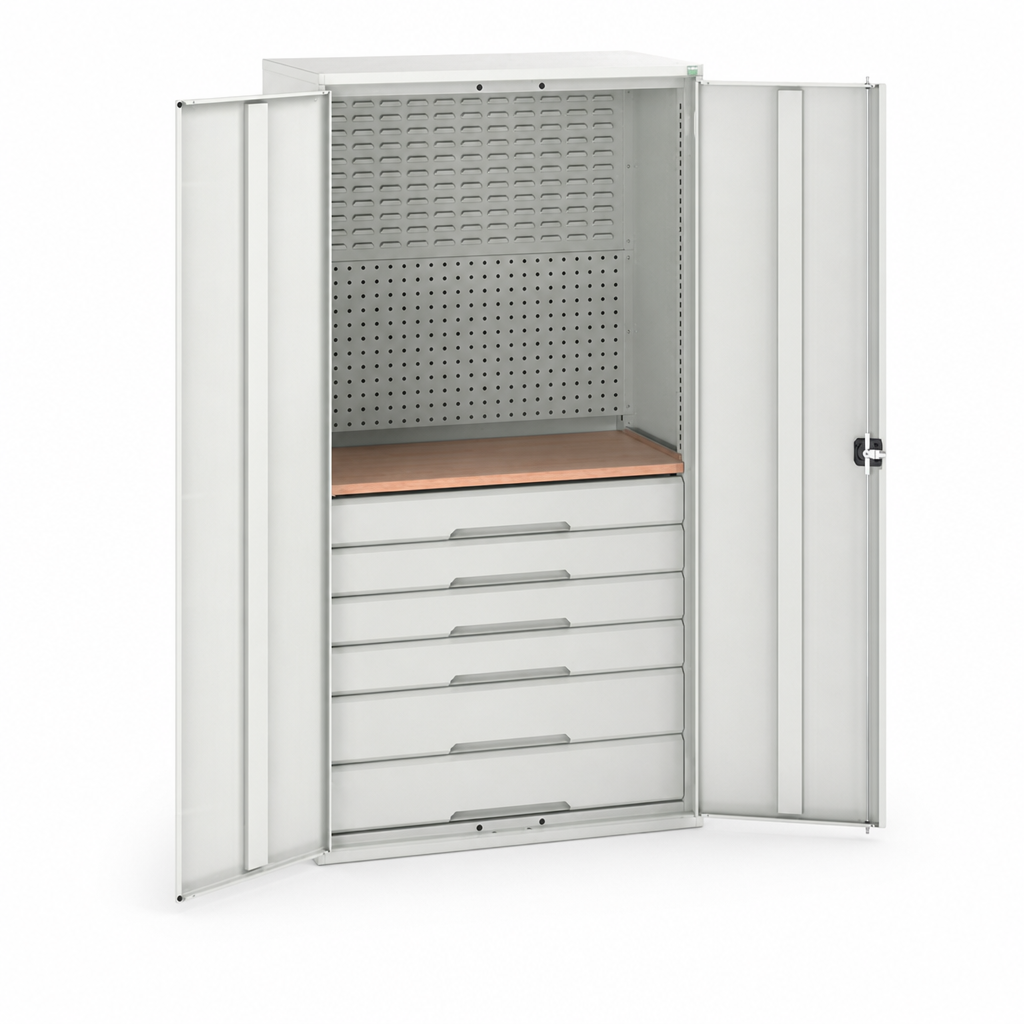 Tall Multi Drawer Mini Workshop Cupboard 2000x1050mm