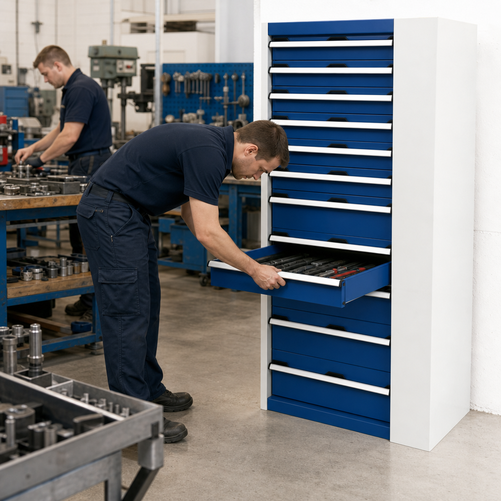 Tall Multi Drawer Tool Storage Cabinet 1600 x 650 x 525mm