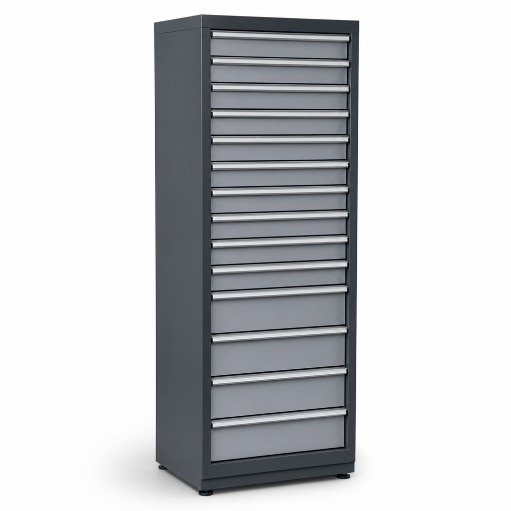 Tall Multi Drawer Tool Storage Cabinet 1600 x 650 x 525mm