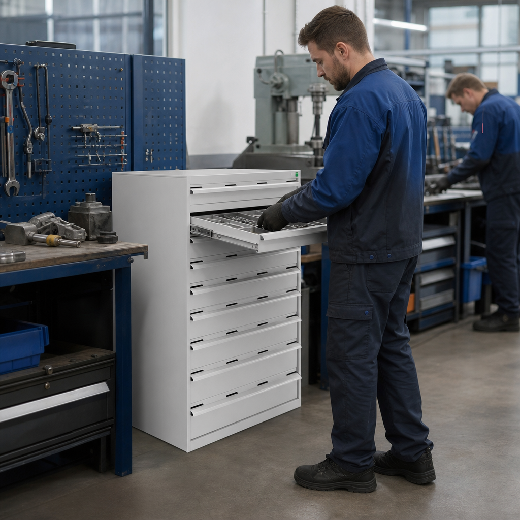 Tall Multi Drawer Tool Storage Cabinet 1600x1050x750mm