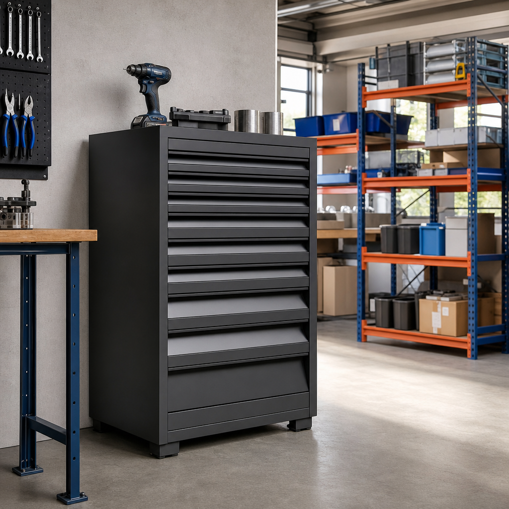 Tall Multi Drawer Tool Storage Cabinet 1600x1050x750mm