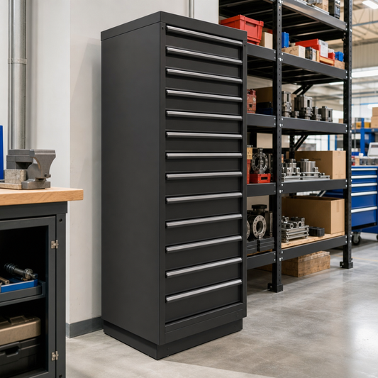Tall Multi Drawer Tool Storage Cabinet 1600x650x650mm