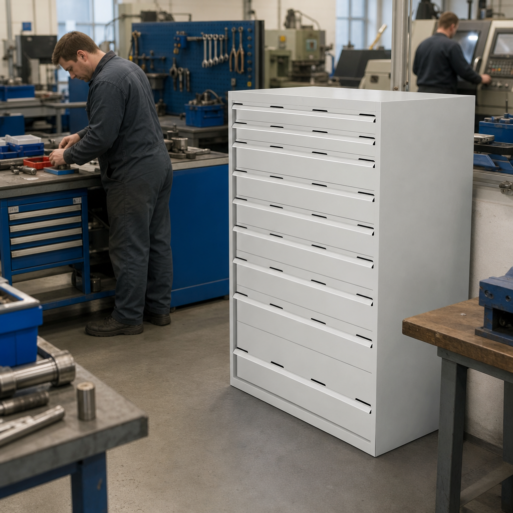 Tall Multi Drawer Tool Storage Cabinets 1600x1050x650mm