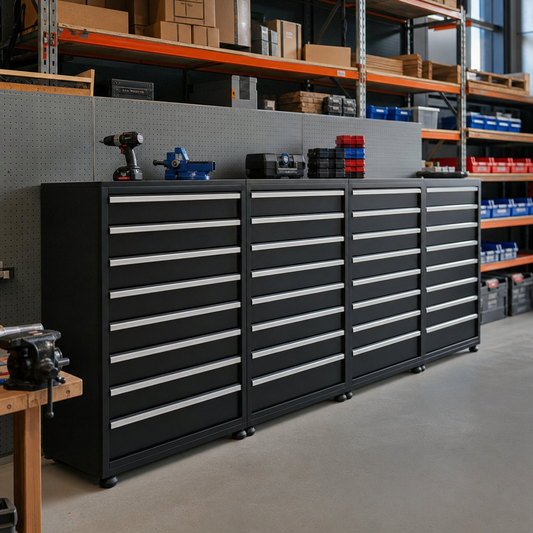 Tall Multi Drawer Tool Storage Cabinets 1600x650x750mm