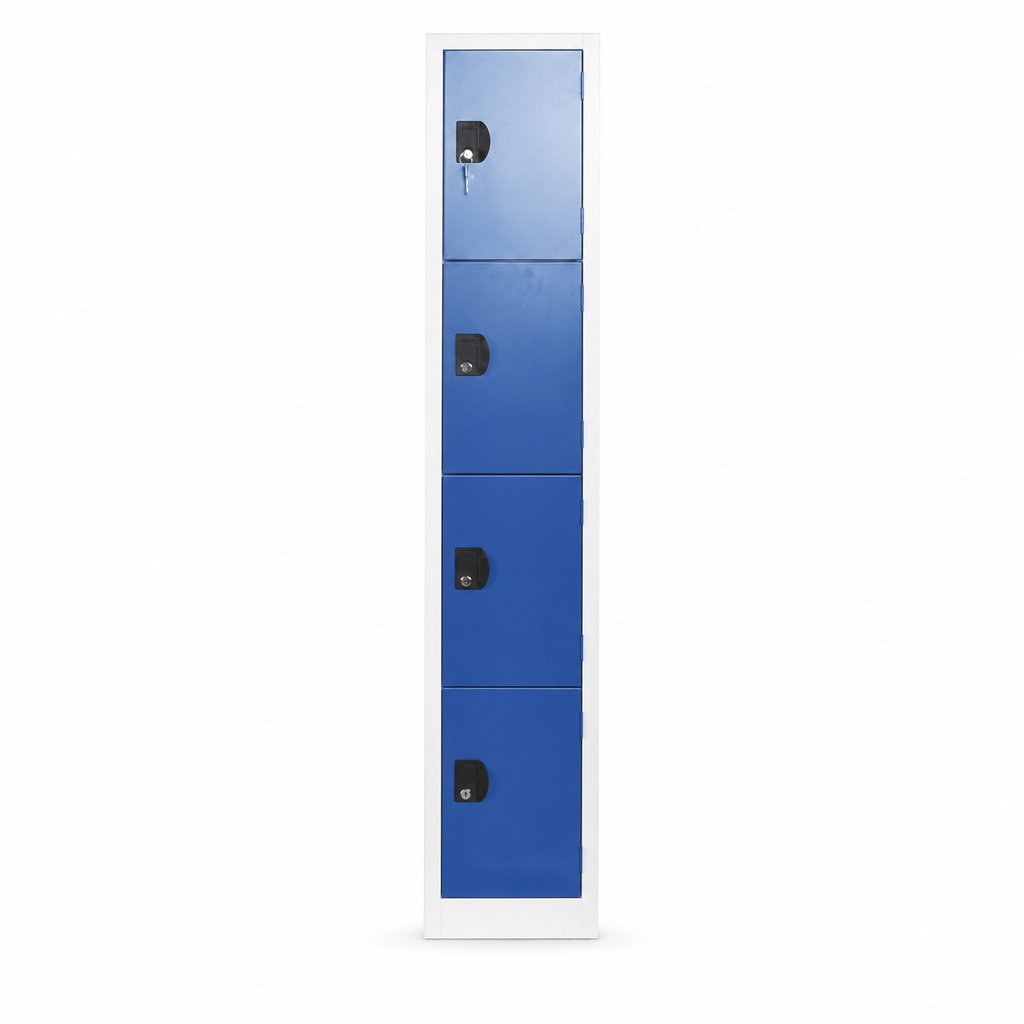 Tall Nestable Metal Storage Lockers with 4 Doors