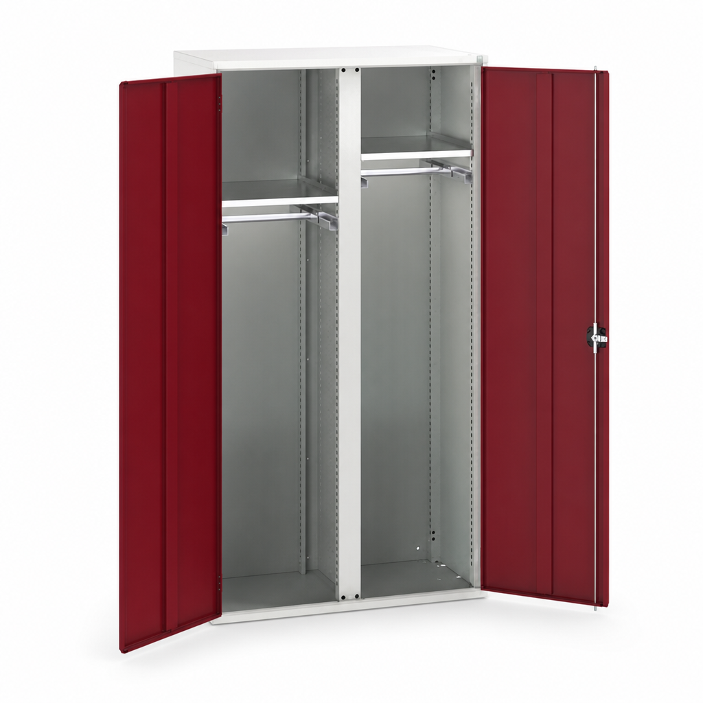 Tall Partitioned Multi-Shelf PPE Storage Cabinet 2000 x 1050mm