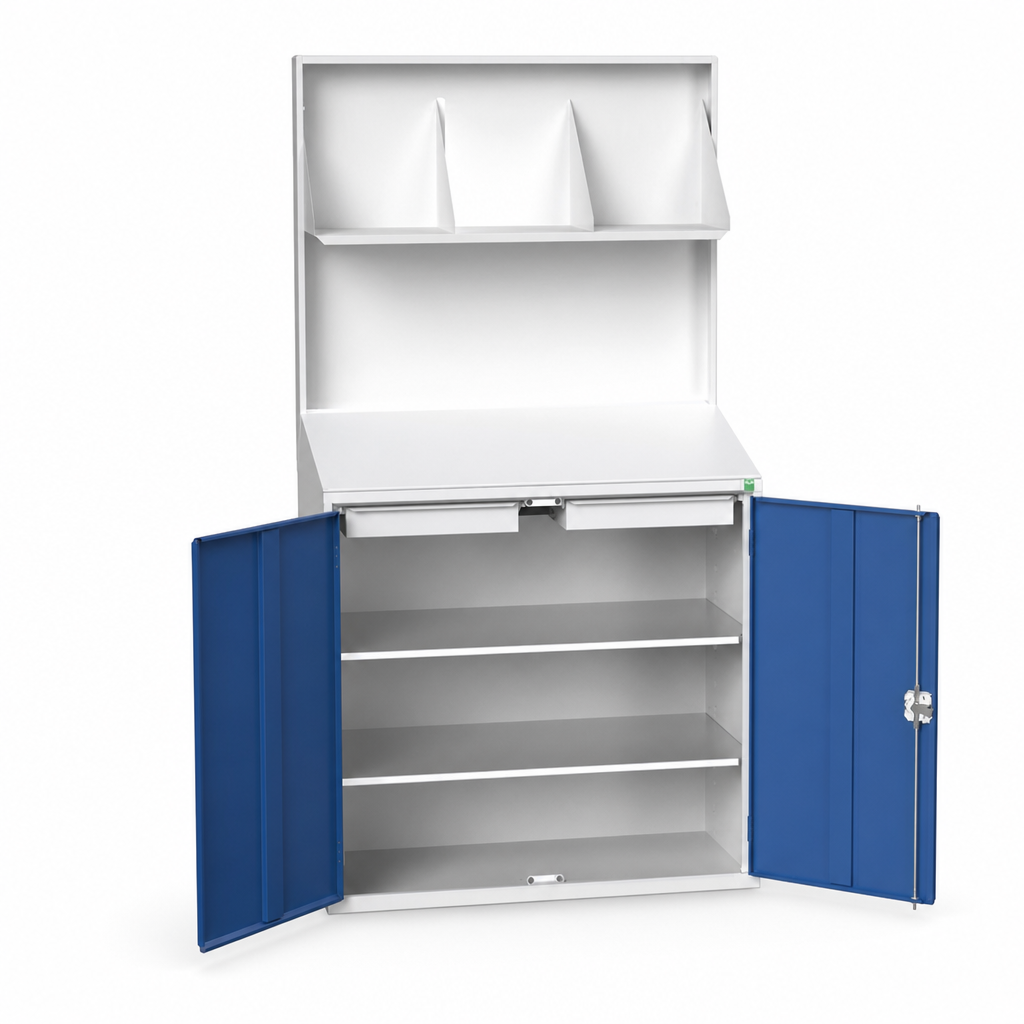 Tall Steel Document Station with File Holder 2000x1050x550mm