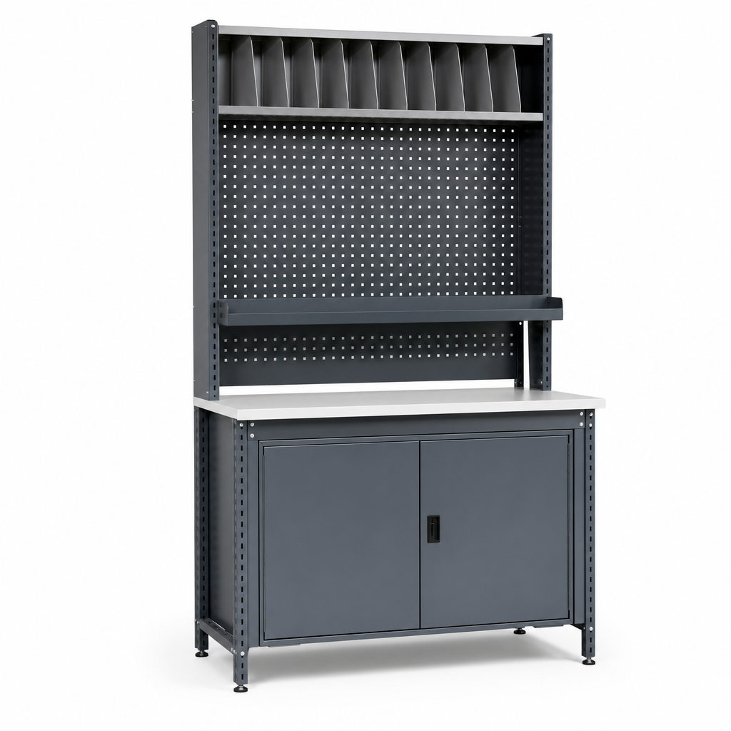Tall Steel Document Station with File Holder 2000x1050x550mm