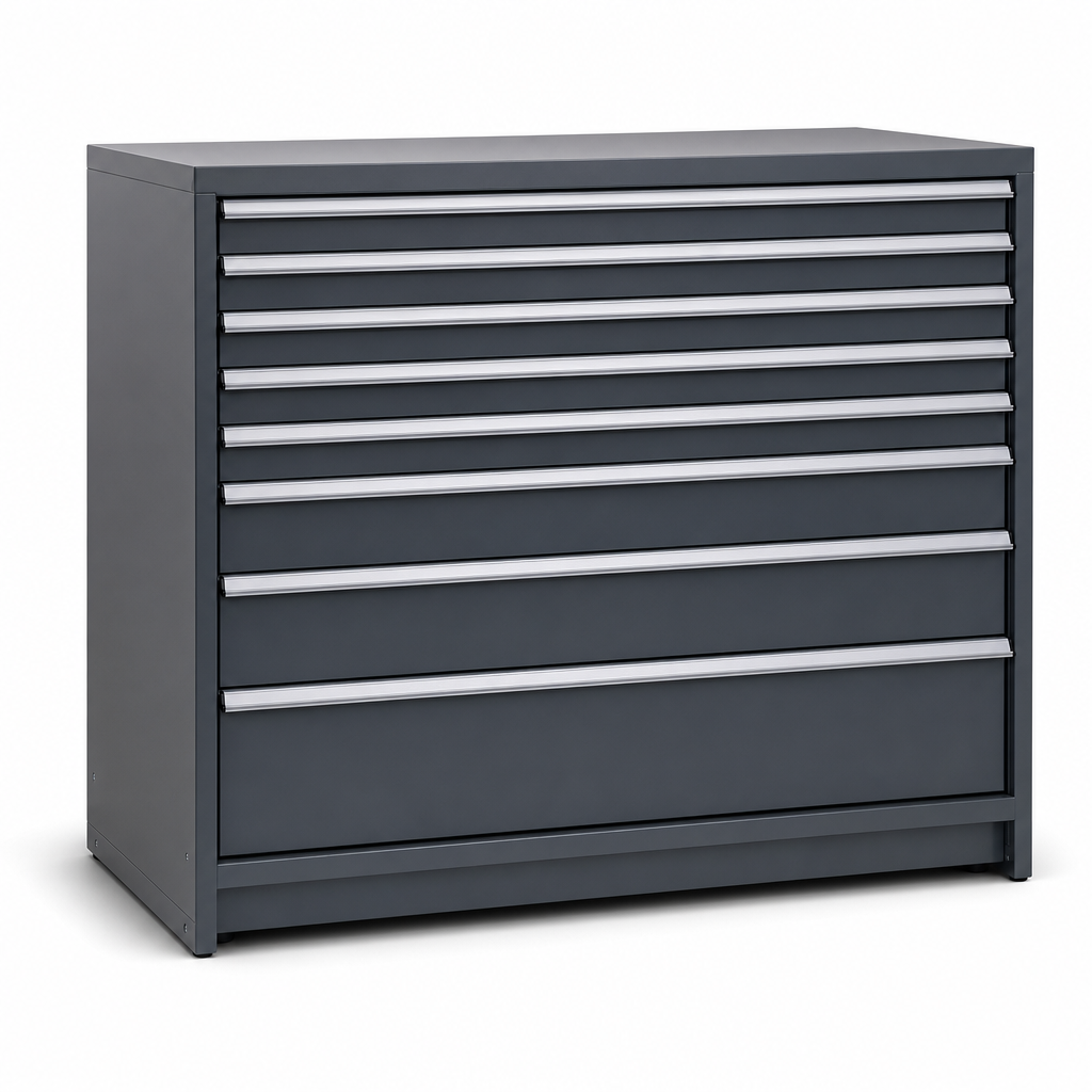 Tall Steel Multi-Drawer Tool Storage Cabinet 1600h x 1300w x 750d
