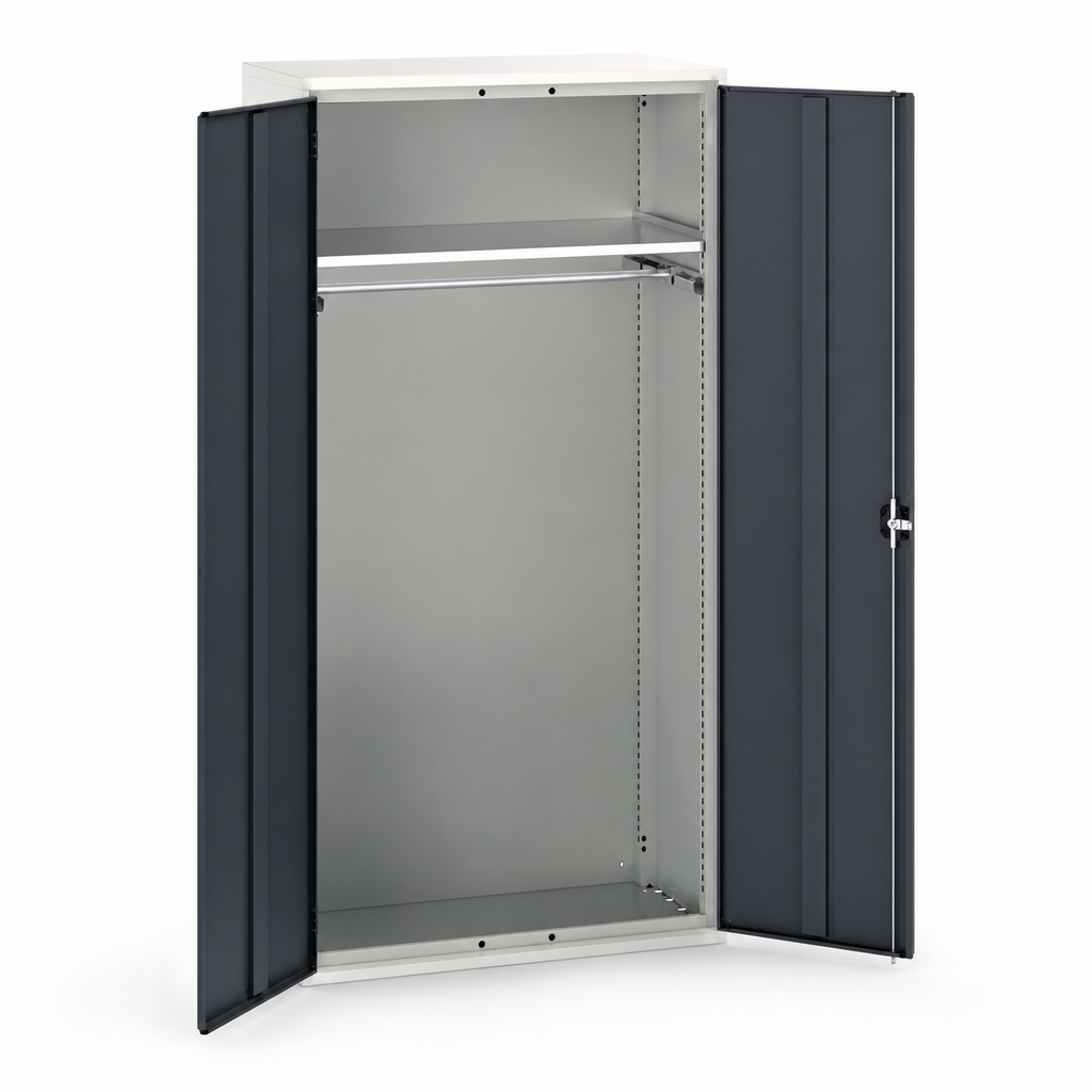 Tall Steel PPE Storage Cupboard with Shelf 2000x1050mm