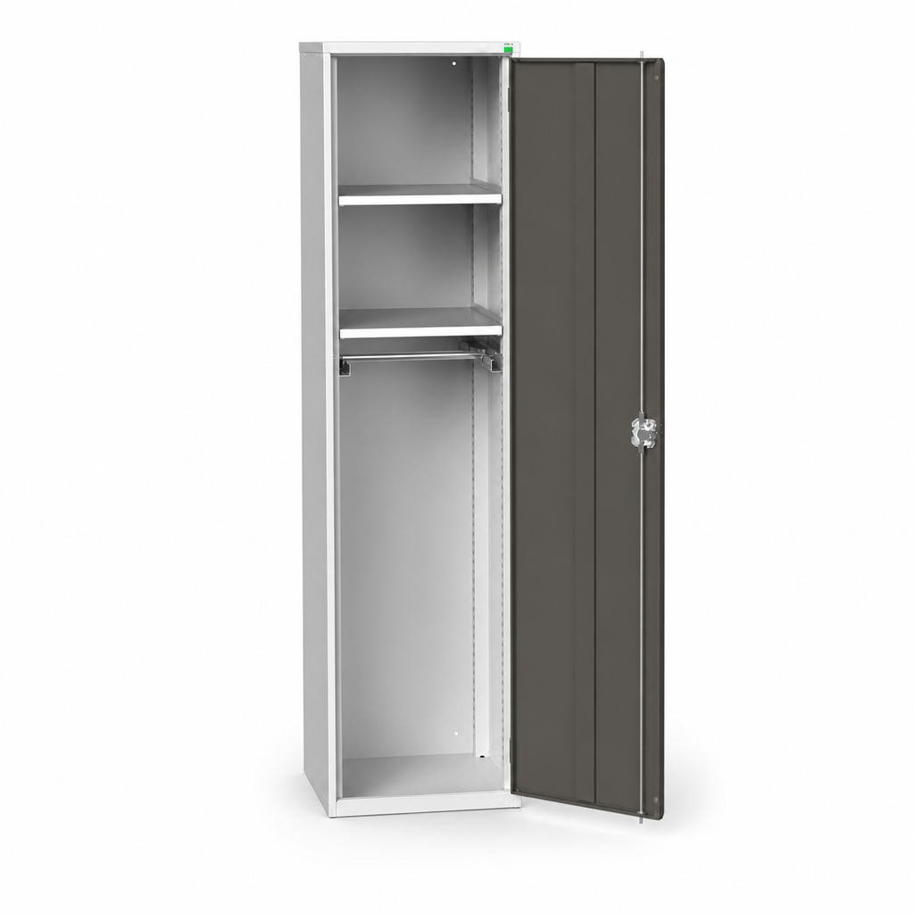 Tall Steel PPE Storage Cupboard with Shelves 2000 x 525mm