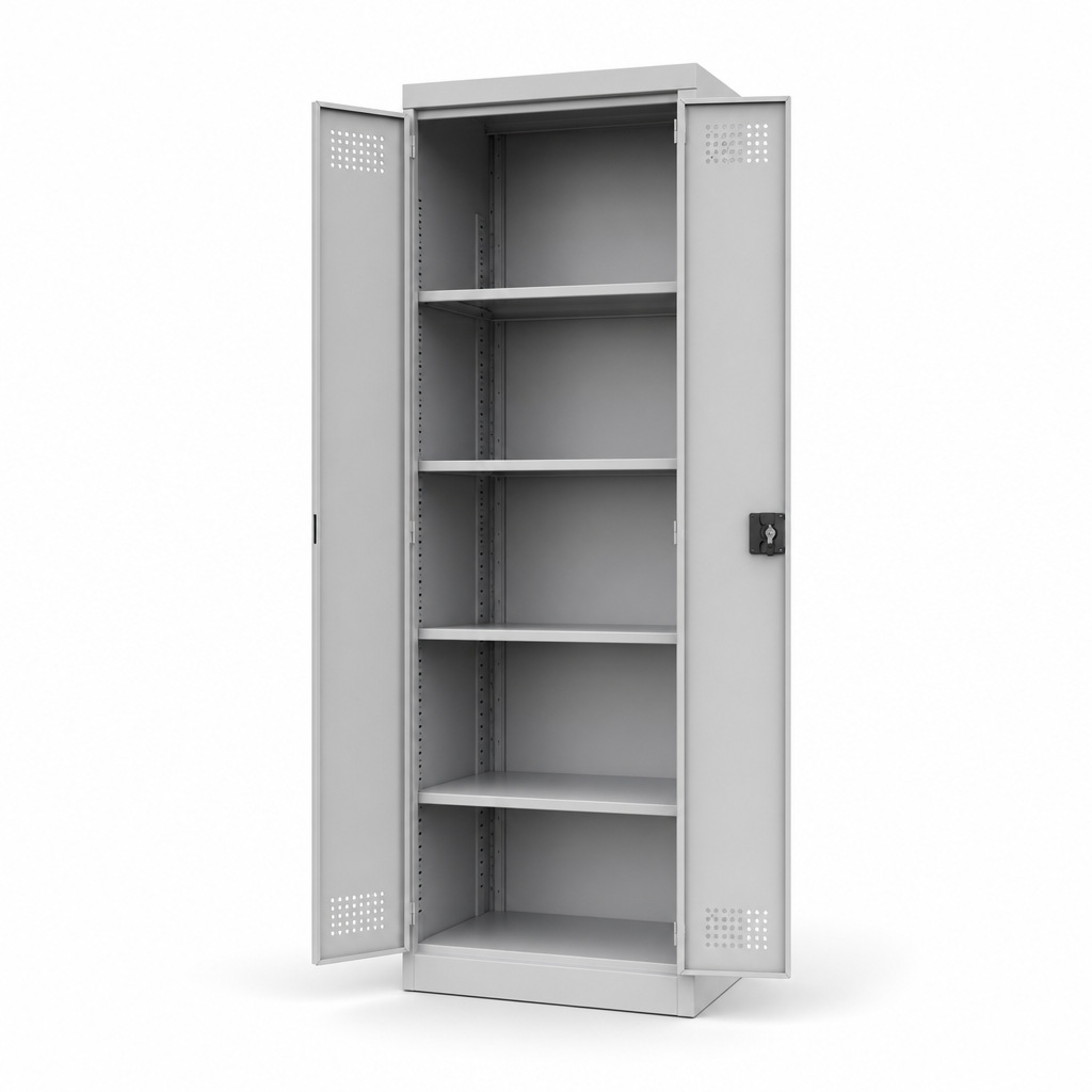 Tall Ventilated PPE Cupboard with Adjustable Shelves 2000x525mm
