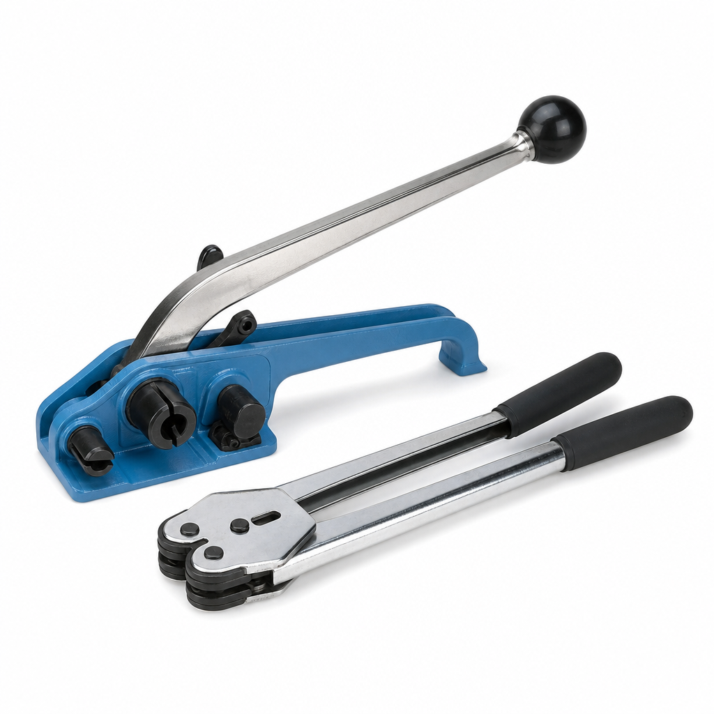 Tensioner and Cutter Tool for Polypropylene Strapping