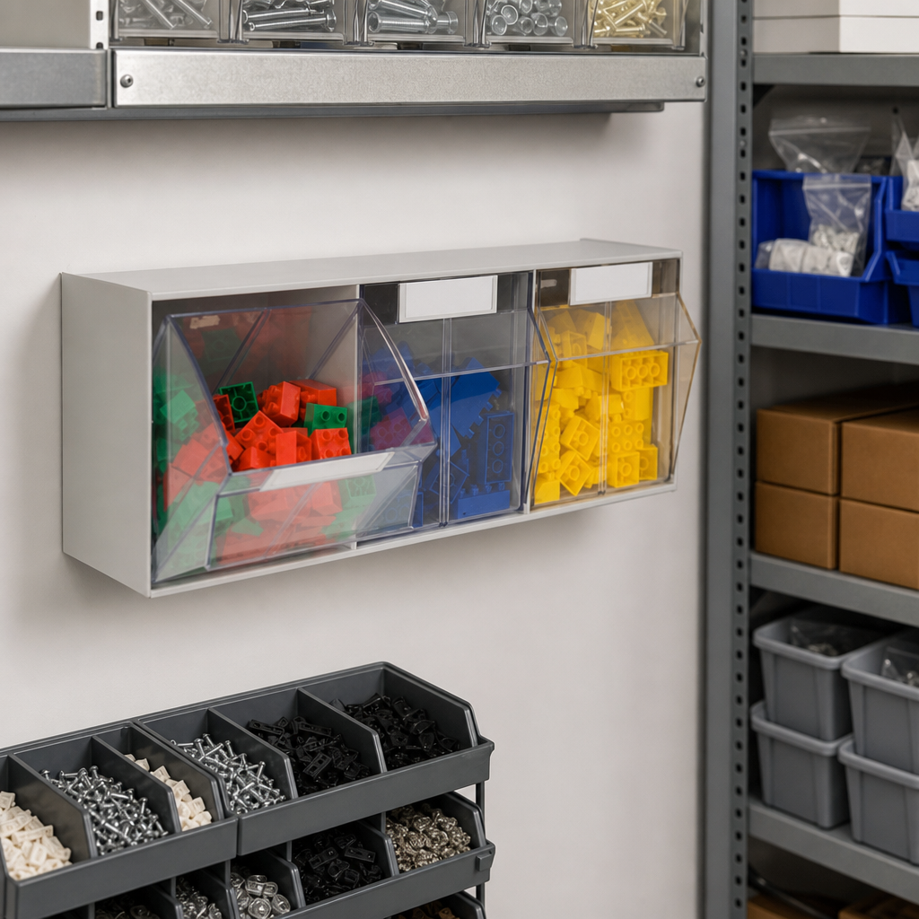 Tilt Drawer Small Parts Storage Bins
