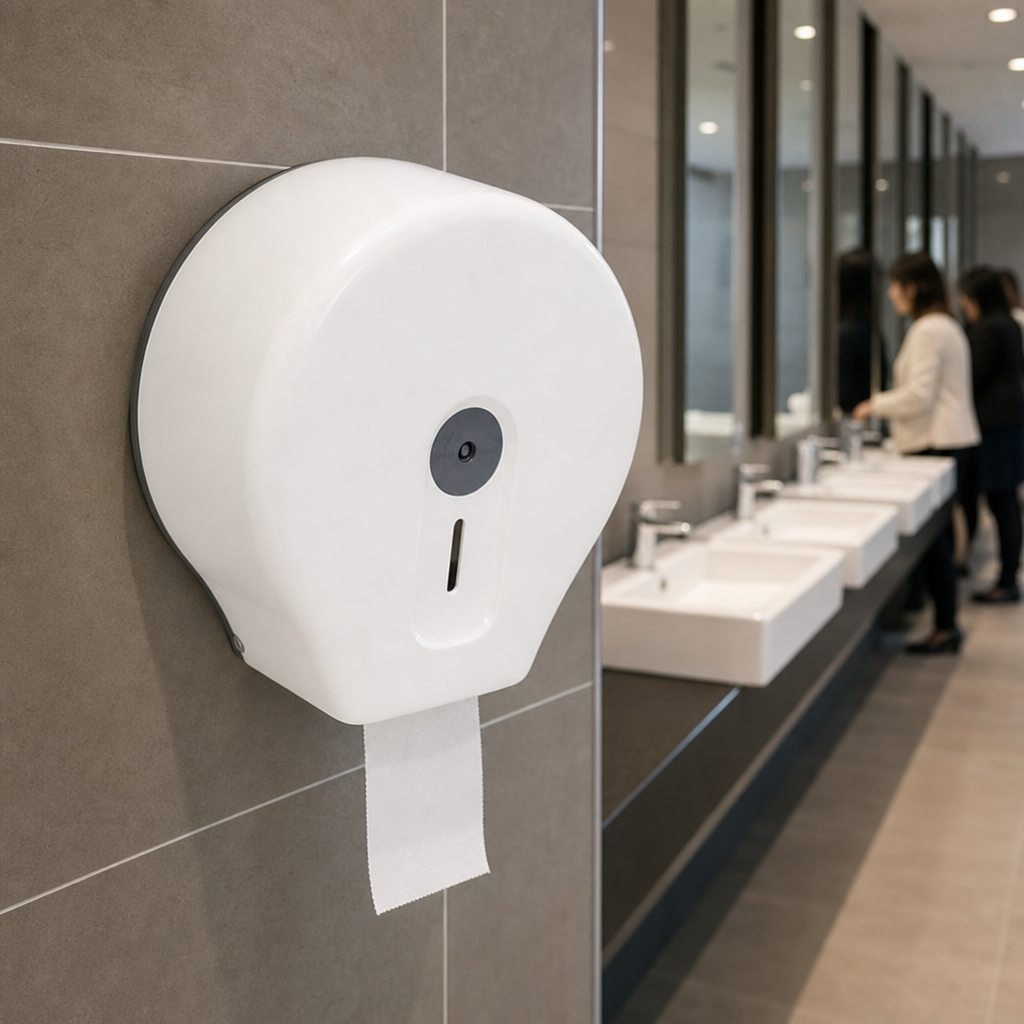 Toilet Roll Dispenser for Mini and Maxi Jumbo Rolls