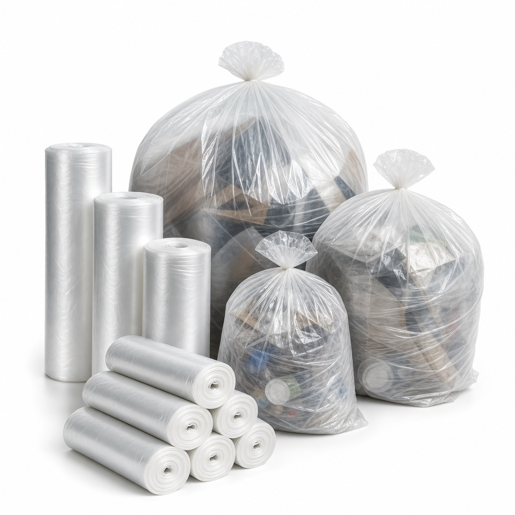 Transparent Heavy Duty Bin Bags 30-110L