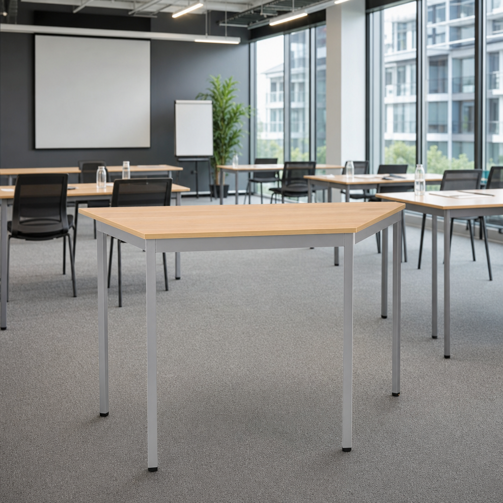 Trapezoid Modular Conference Table with MFC Top