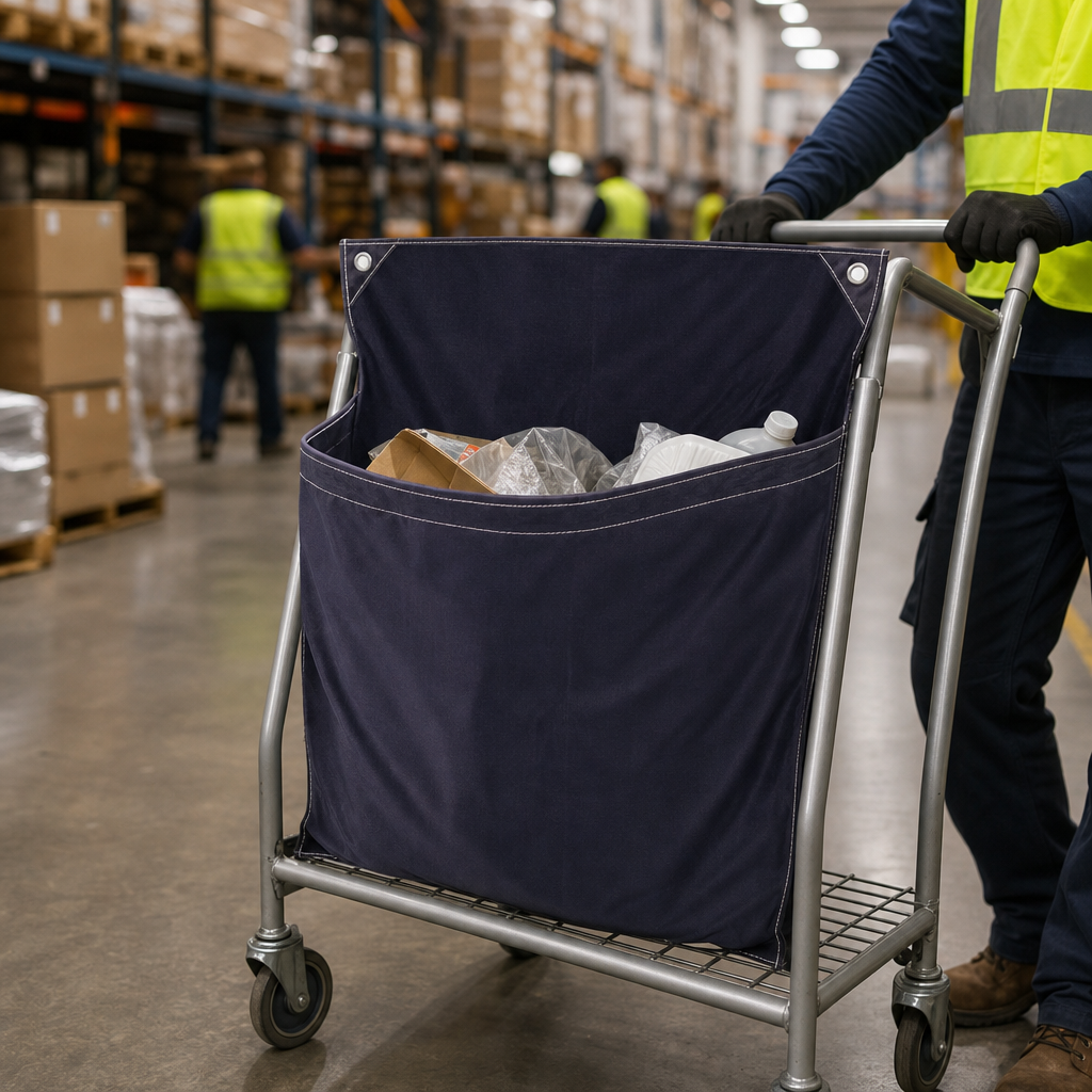 Trolley Recycling Bags for Warehouse Waste Segregation