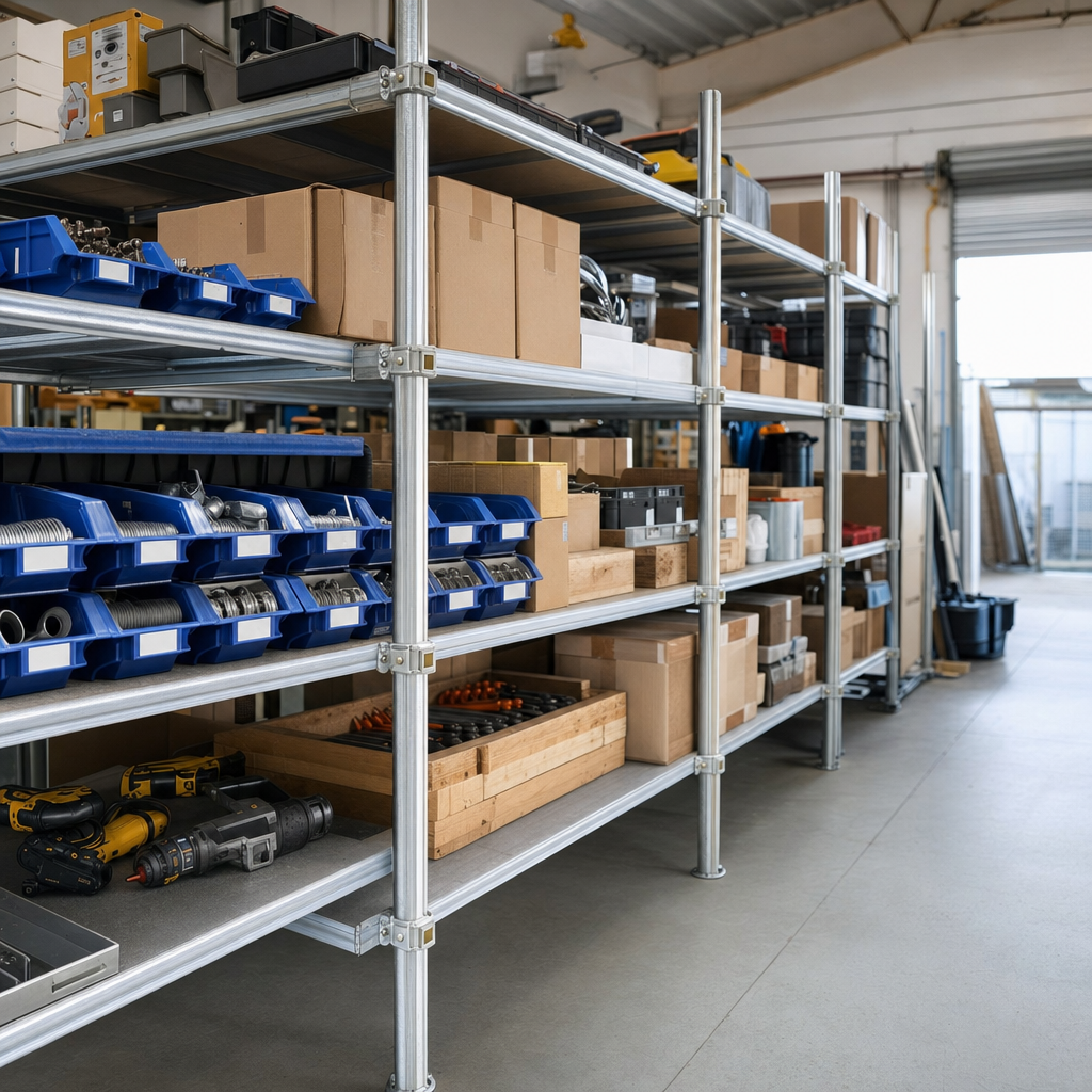 Tubular Steel Shelving Uprights and Support Components