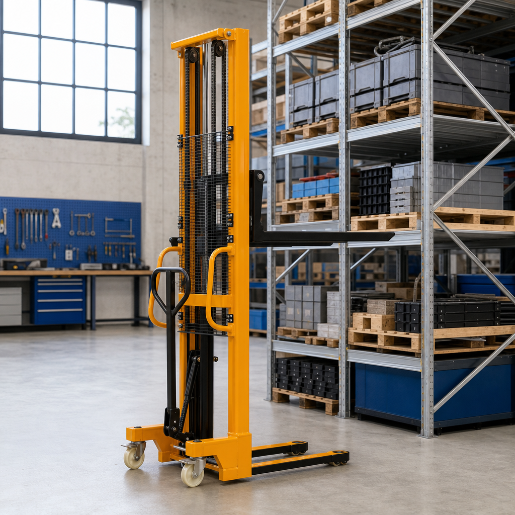 Twin Hydraulic Stacker Truck with 1.8 Tonne Capacity