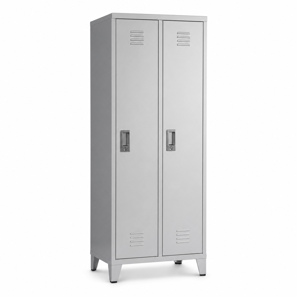 Two Door Metal Lockers with Antibacterial Coating