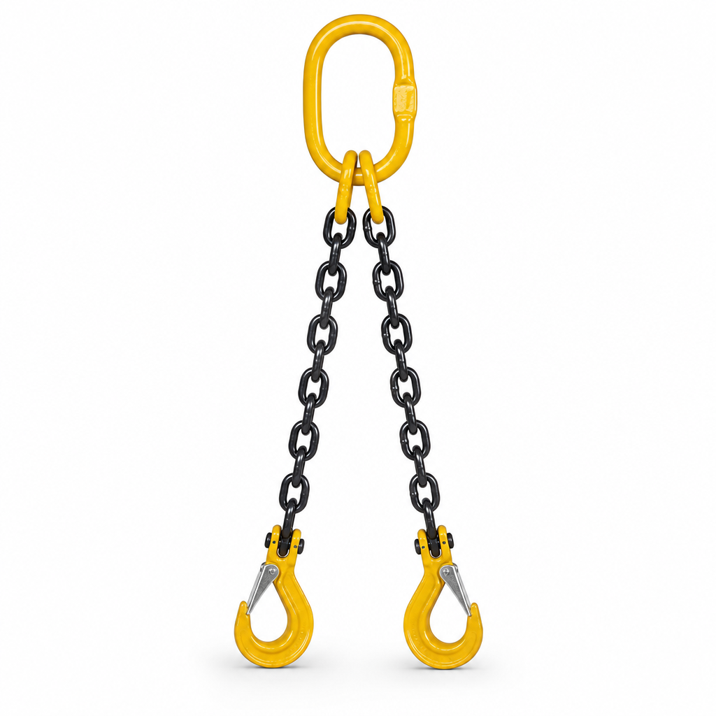Two Leg Chain Lifting Sling with Safety Hooks 1600kg SWL