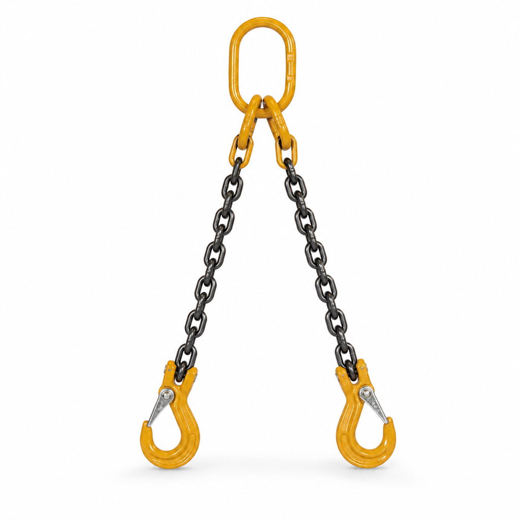 Two-Leg Chain Sling with Latch Safety Hooks 1.6 Tonne