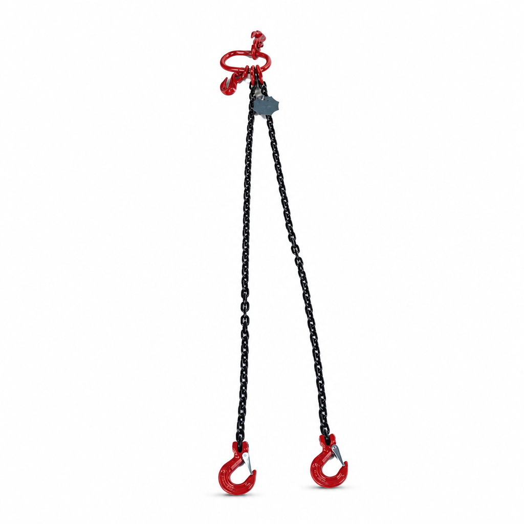 Two-Leg Chain Sling with Latch Safety Hooks 1.6 Tonne