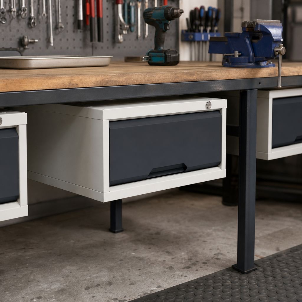 Under Bench Suspended Drawer Cabinets 525x550mm
