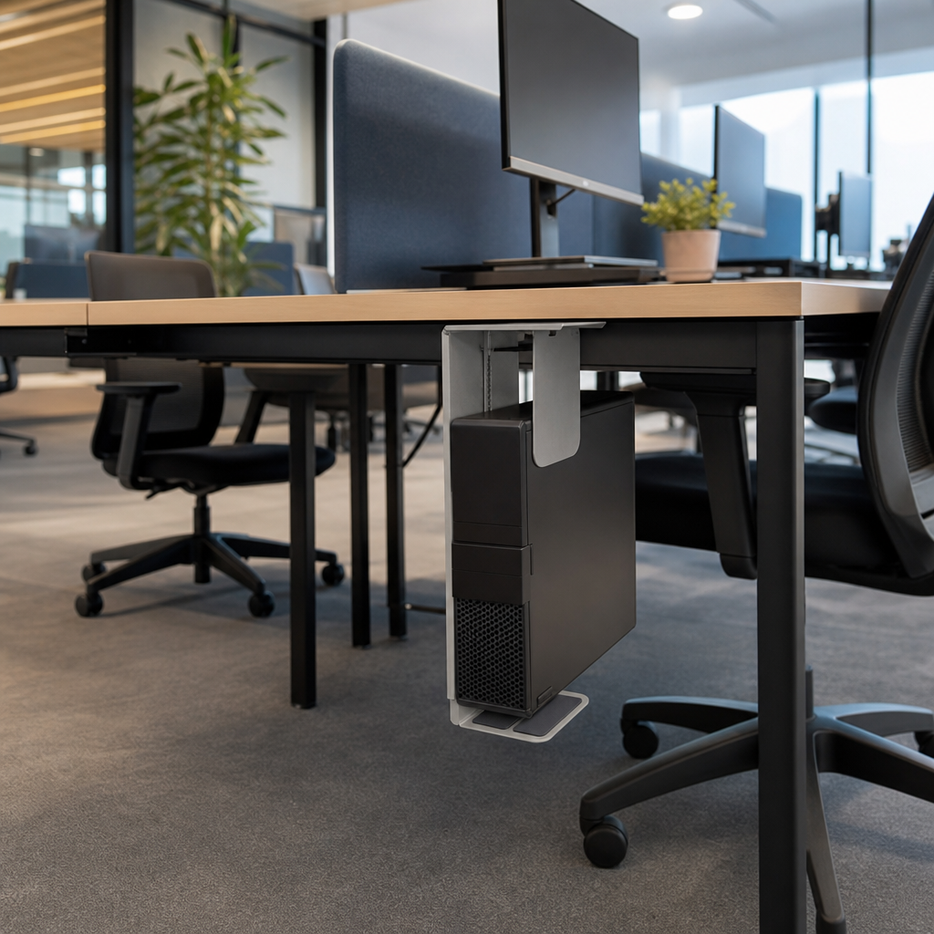 Under Desk Steel CPU Holder for PCs