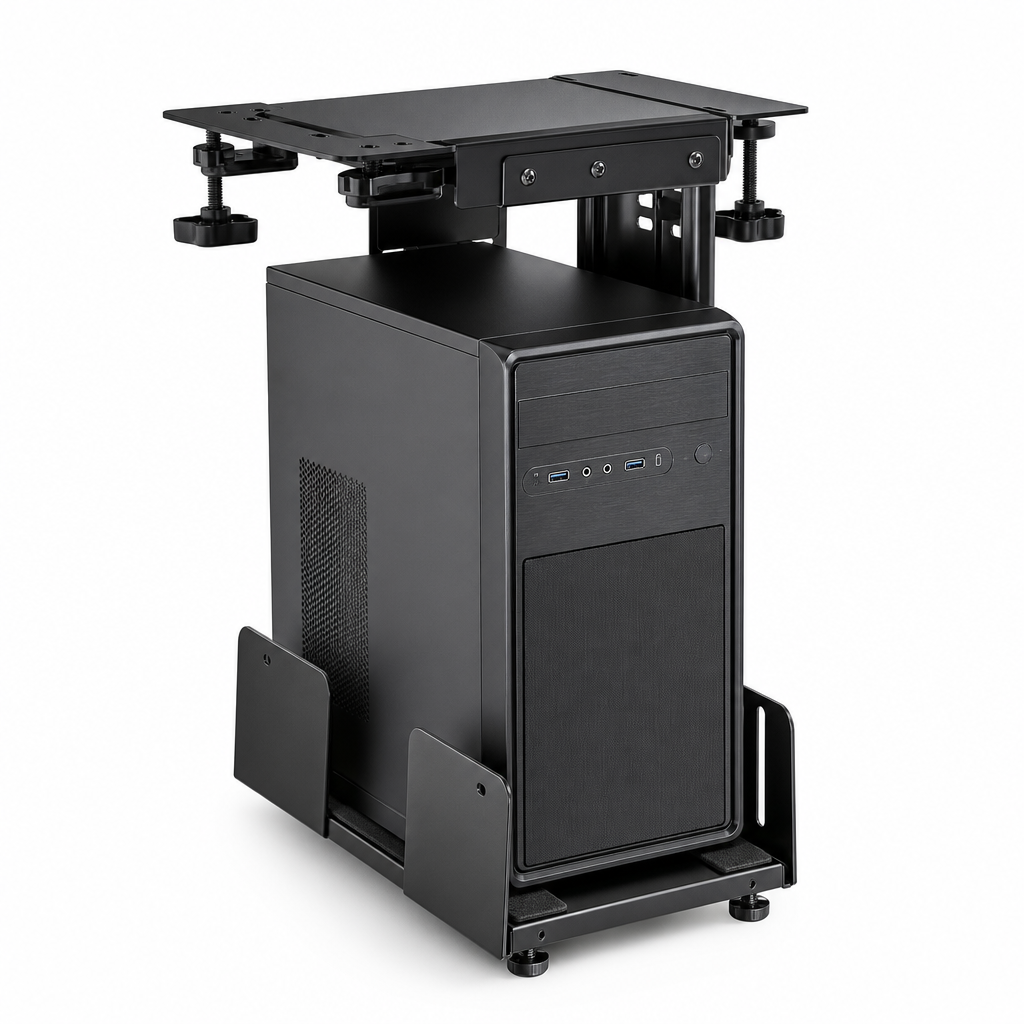 Under Desk Steel CPU Holder for PCs