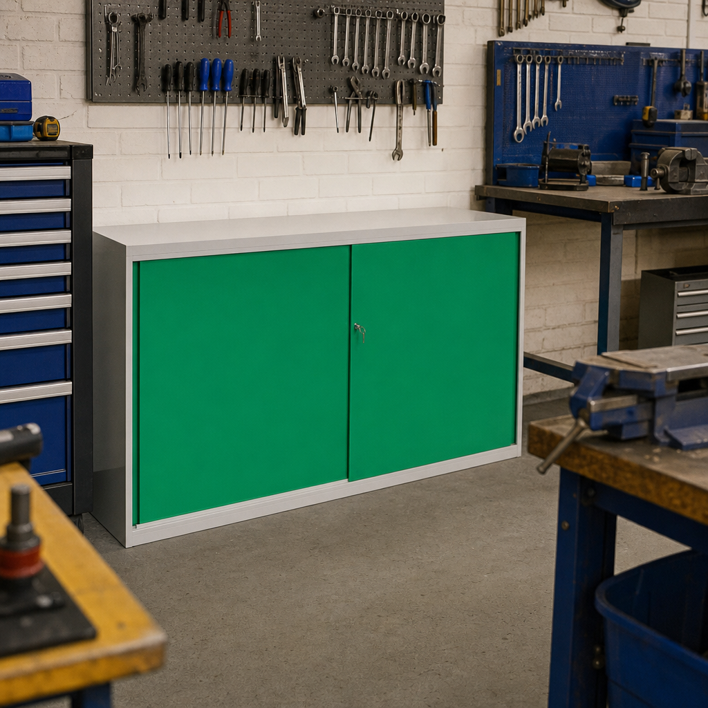 Used Steel Sliding Door Storage Cabinet 1020x1830x460mm