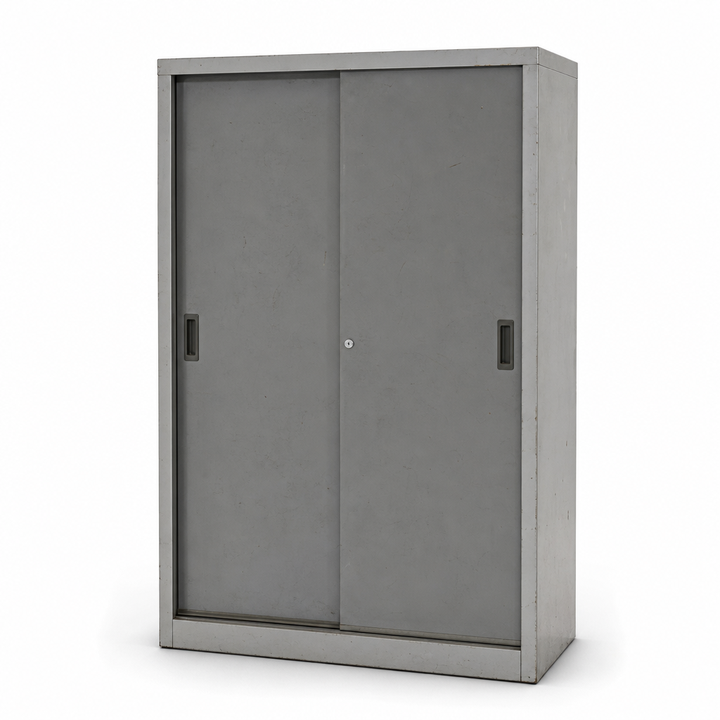 Used Steel Sliding Door Storage Cabinet 1020x1830x460mm