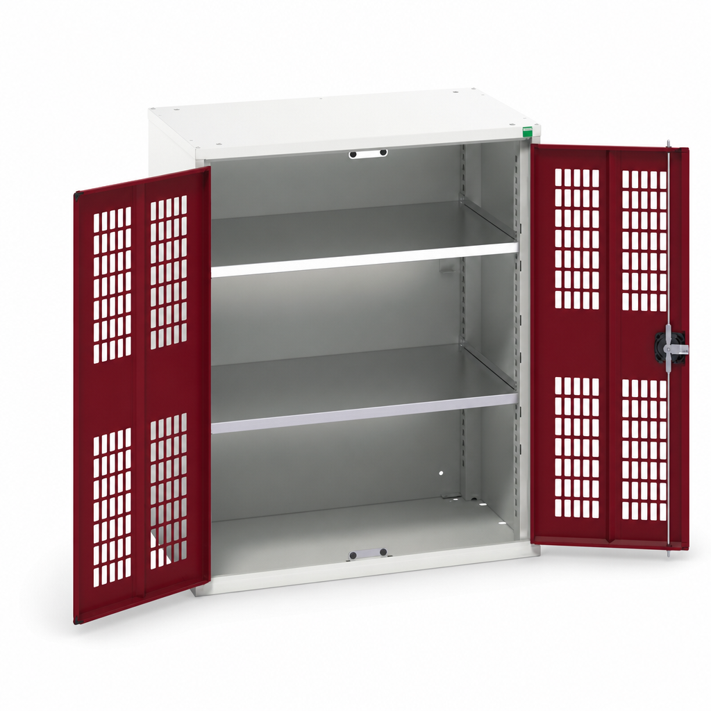 Ventilated Metal Storage Cupboard with 2 Shelves 800x550mm